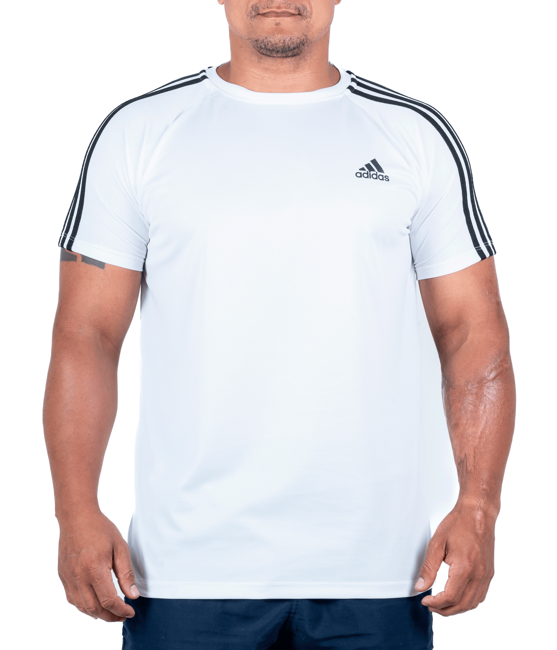 NOVO🔥 (G1 ao G4) Camiseta Dry Fit Adidas III Listras Ombro