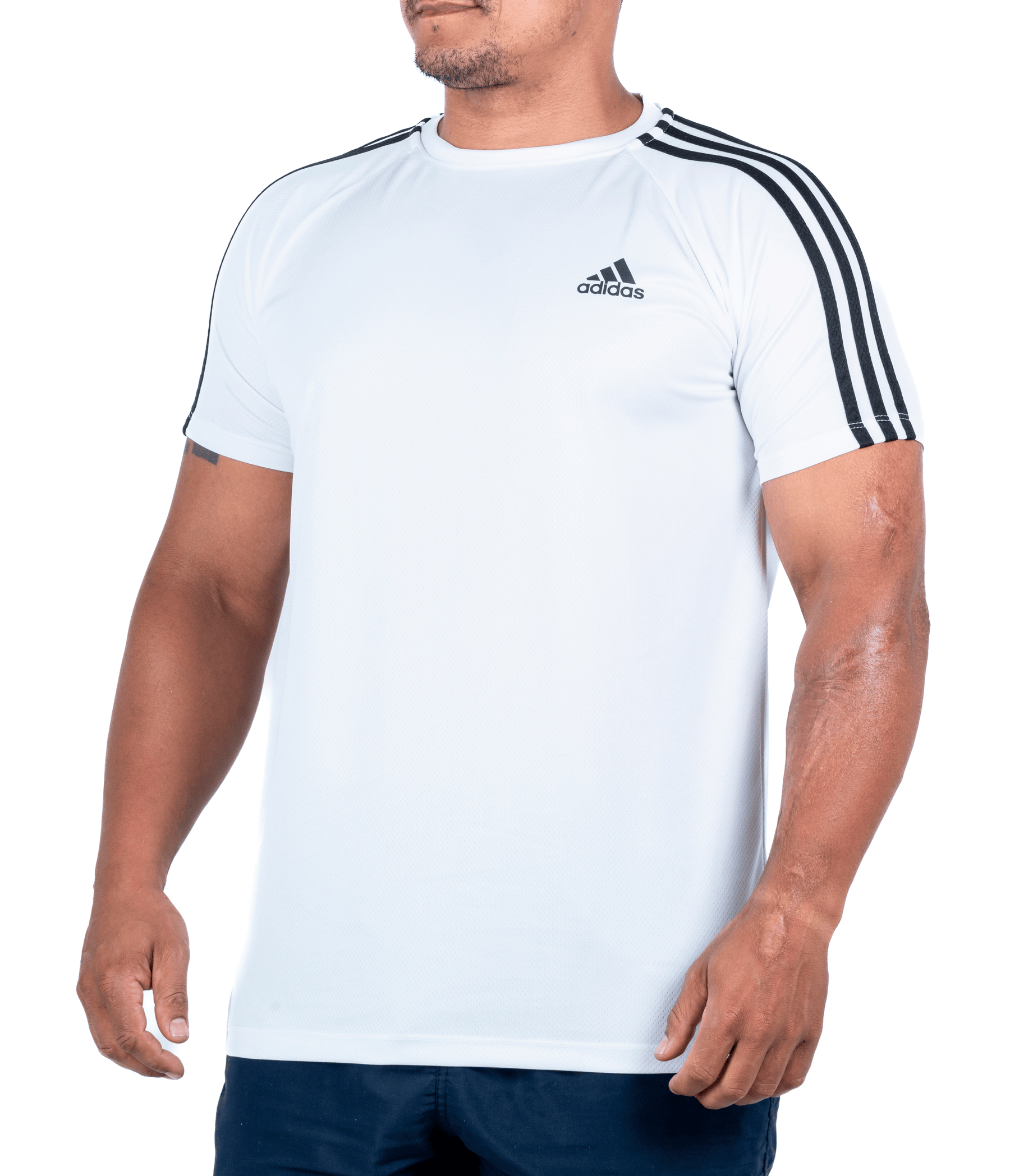 NOVO🔥 (G1 ao G4) Camiseta Dry Fit Adidas III Listras Ombro