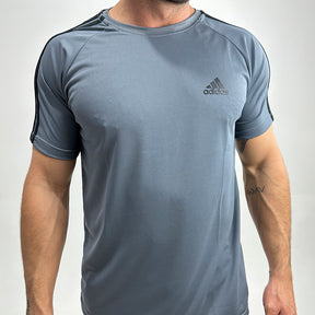 🔥[Novas Cores] Camiseta Dry Fit Adidas III Listras Ombro