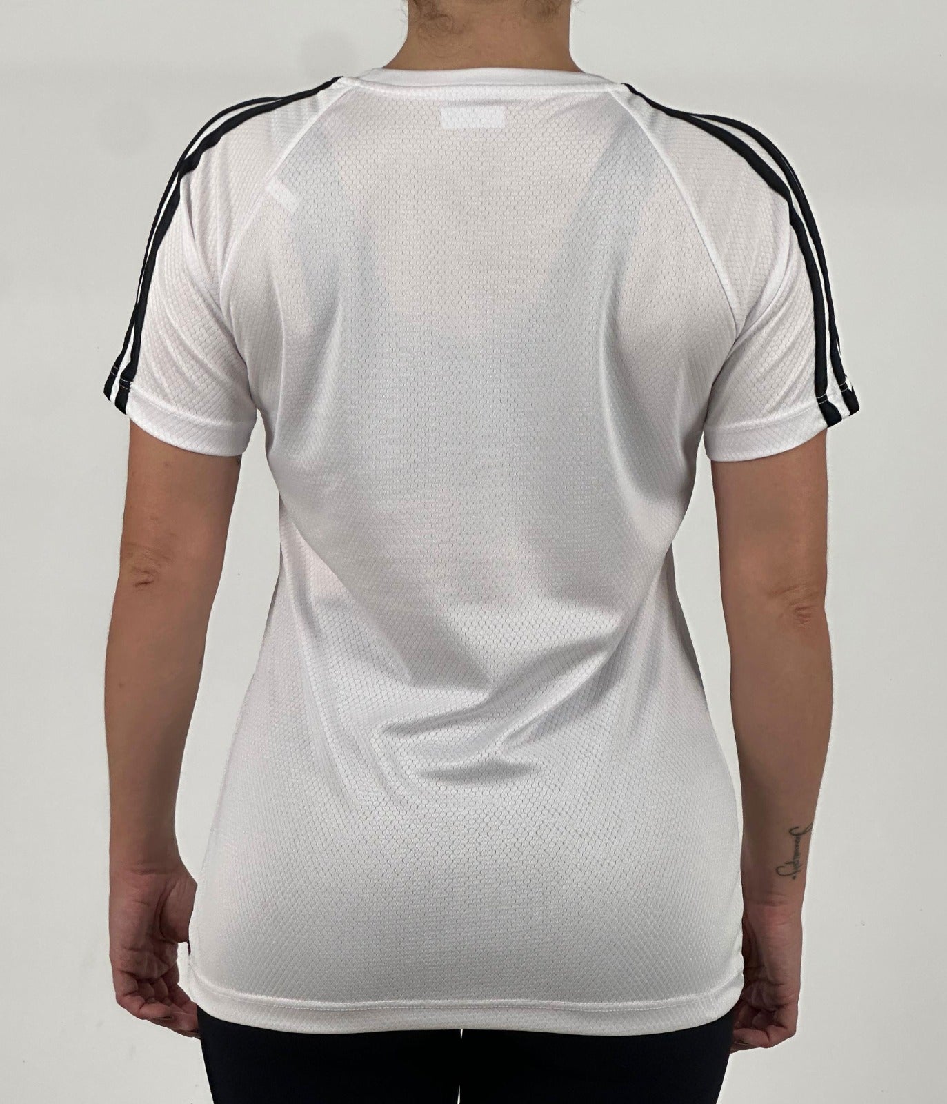 T-shirt Feminina Dry Fit Adidas III Listras Ombro