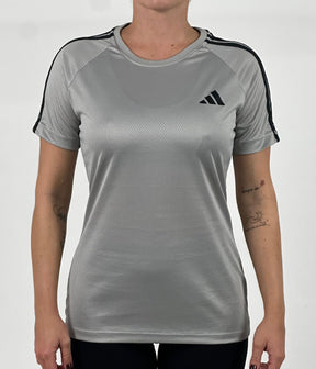 T-shirt Feminina Dry Fit Adidas III Listras Ombro