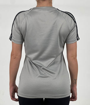 T-shirt Feminina Dry Fit Adidas III Listras Ombro