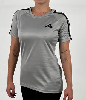 T-shirt Feminina Dry Fit Adidas III Listras Ombro