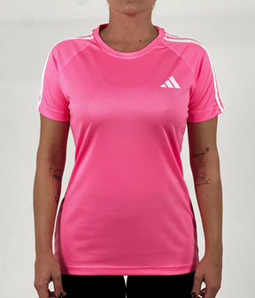 T-shirt Feminina Dry Fit Adidas III Listras Ombro